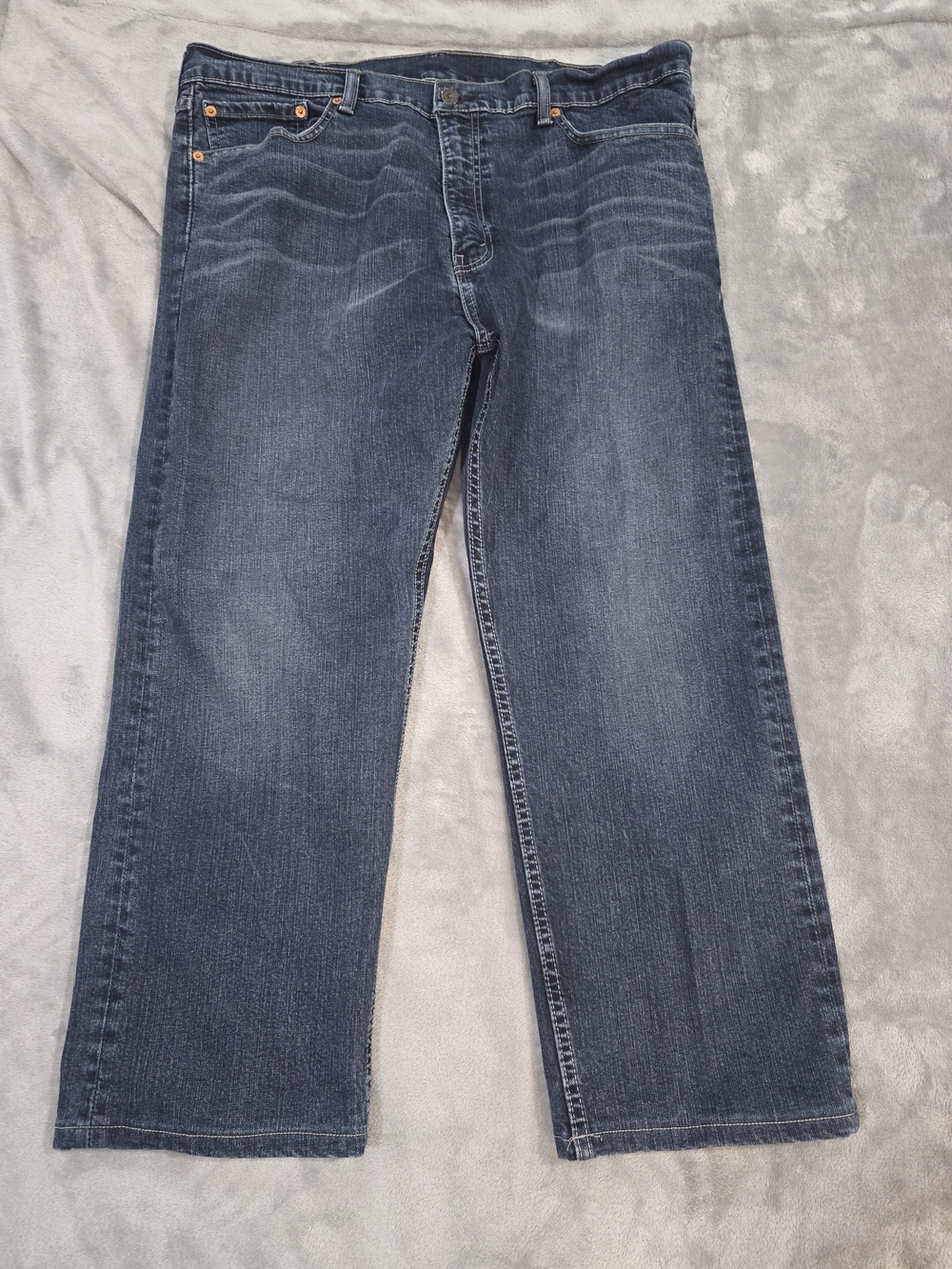 Men's 505 Levi's Dark Blue Straight Fit Jeans-40x32